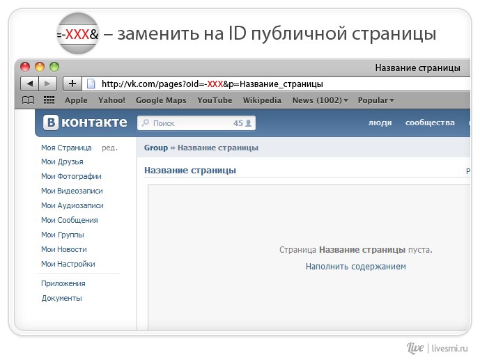 возможность создавать wiki-страницы